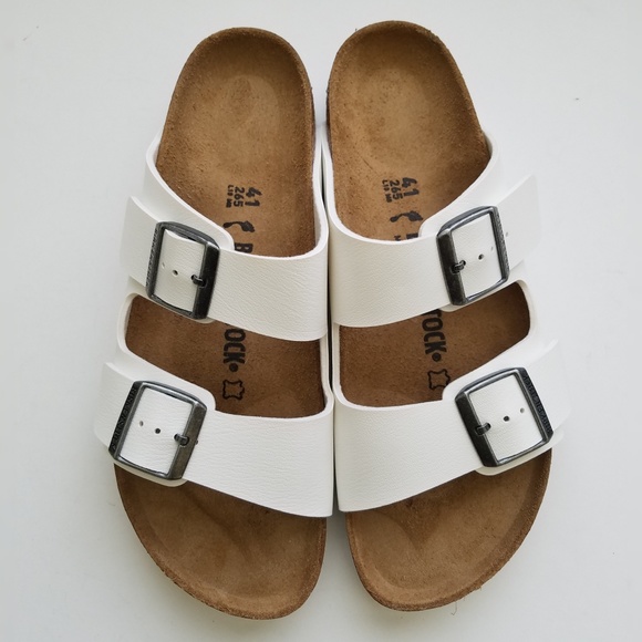 Birkenstock Shoes - New Birkenstock Arizona White Sandals 41